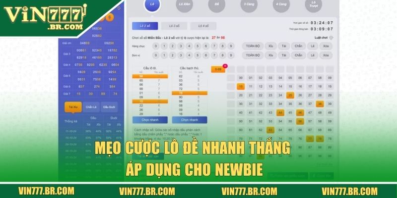 Mẹo cược lô đề nhanh thắng áp dụng cho newbie
